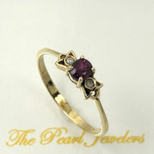 Load image into Gallery viewer, 3201012-14k-Yellow-Solid-Gold-Genuine-Diamonds-Natural-Red-Oval-Ruby-Ring