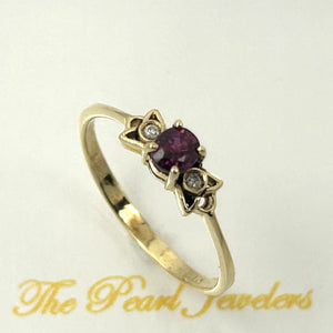 3201012-14k-Yellow-Solid-Gold-Genuine-Diamonds-Natural-Red-Oval-Ruby-Ring