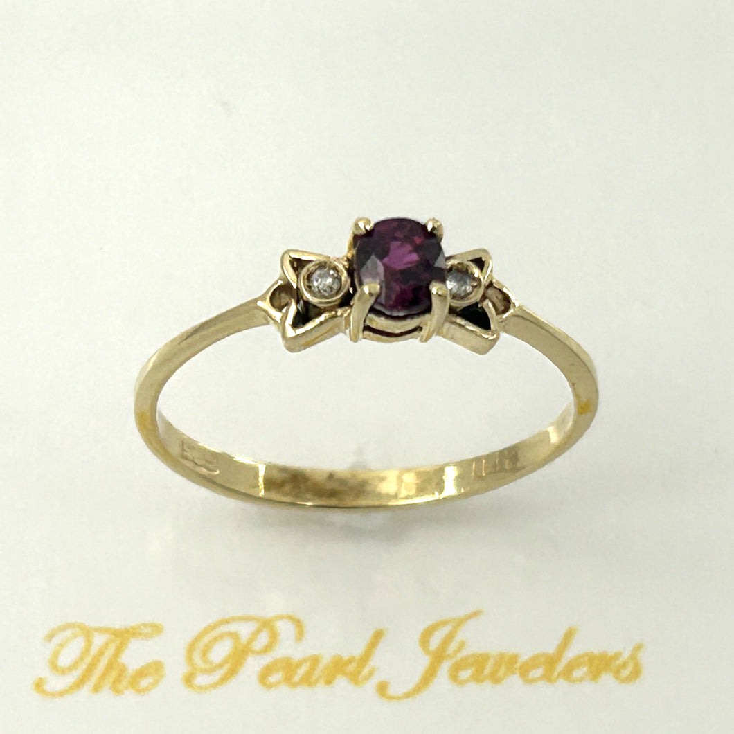 3201012-14k-Yellow-Solid-Gold-Genuine-Diamonds-Natural-Red-Oval-Ruby-Ring
