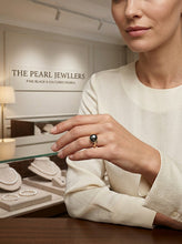 Load image into Gallery viewer, Genuine Black Tahitian Pearl 14K Yellow Gold Solitaire Ring