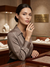 Load image into Gallery viewer, Black Tahitian Pearl Ring 14K Yellow Gold Solitaire