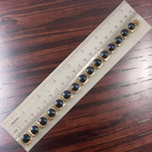 Load image into Gallery viewer, 14k Solid Yellow Gold Stationary 9mm Black Cultured Pearl Bracelet