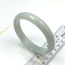 Load image into Gallery viewer, 4700052-Natural-White-Jadeite-Hand-Carved-Modern-Round-Solid-Bangle