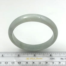 Load image into Gallery viewer, 4700052-Natural-White-Jadeite-Hand-Carved-Modern-Round-Solid-Bangle