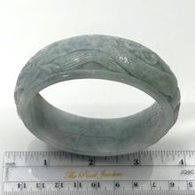 Load image into Gallery viewer, 4700072-Jadeite-Hand-Carving-Dragon-Lepus-On-This-Solid-Bangle