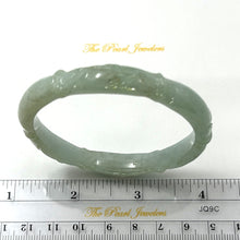 Load image into Gallery viewer, 4700073-Jadeite-Hand-Carving-Dragon-Lepus-On-This-Solid-Bangle