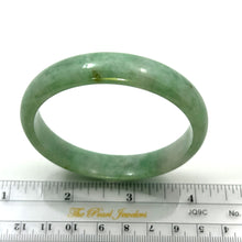 Load image into Gallery viewer, 4700082-Natural-Green-Jadeite-Hand-Carved-Modern-Round-Solid-Bangle
