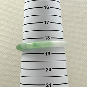 A Grade Green Jadeite Hand-Carved Bangle – 11mm Width