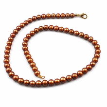 Load image into Gallery viewer, 6.5-7.5mm Chocolate Pearl Lobster Clasp Necklace