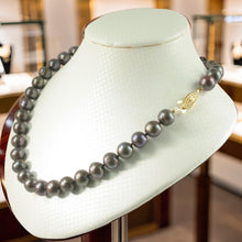 Load image into Gallery viewer, Chocolate Freshwater Cultured Pearl Hand-Knotted Necklace with Gold-Filled Clasp