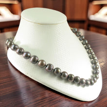 Load image into Gallery viewer, Chocolate Freshwater Cultured Pearl Hand-Knotted Necklace with Gold-Filled Clasp