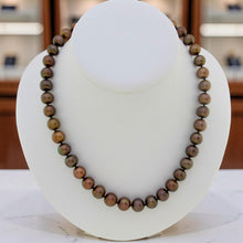 Load image into Gallery viewer, Chocolate Freshwater Pearl Necklace with 14K Twist Clasp (17–21”)