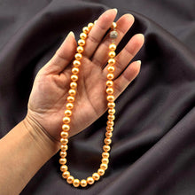 Load image into Gallery viewer, Golden Freshwater Cultured Pearl Necklace with Magnet Clasp