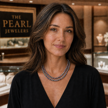 Load image into Gallery viewer, Double Strand Peacock Freshwater Pearl Necklace with 14K Gold Clasp