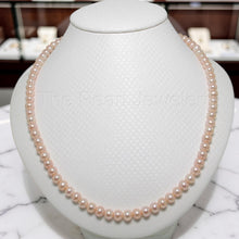 Load image into Gallery viewer, Peach Freshwater Cultured Pearl Necklace with Gold-Filled Clasp