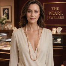Load image into Gallery viewer, Natural Pink Freshwater Pearl Hand-Knotted Necklace with 925 Silver Clasp (28")