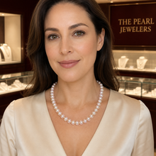 Load image into Gallery viewer, Natural Pink Pearl Hand-Knotted Necklace with 925 Silver Clasp (17.5")