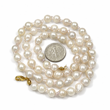 Load image into Gallery viewer, White Akoya Cultured Pearl Necklace with Alloy Trigger Clasp
