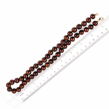 Load image into Gallery viewer, Chocolate Freshwater Cultured Pearl Necklace with 14K Yellow Gold Clasp