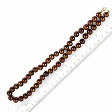 Load image into Gallery viewer, Chocolate Freshwater Cultured Pearl Necklace with 14K Yellow Gold Clasp