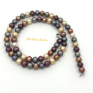 600773S33 MULTICOLOR REAL FRESHWATER PEARL NECKLACE