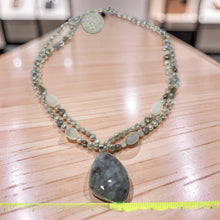 Load image into Gallery viewer, Small Baroque Pearl &amp; Agate Double-Strand Necklace with 925 Silver Clasp