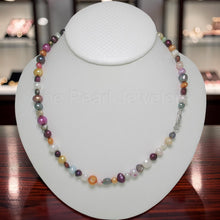 Load image into Gallery viewer, Multicolor Freshwater Pearl Necklace with Sterling Silver Clasp
