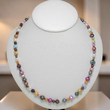 Load image into Gallery viewer, Multicolor Freshwater Pearl Necklace with Sterling Silver Clasp