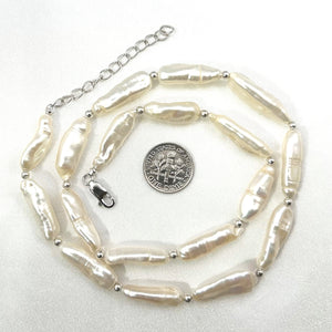 615814S36-White-Biwa-Pearl-Silver-Beads-Necklace-Silver-Trigger-Clasp