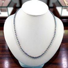 Load image into Gallery viewer, Mini Peacock-Gray Rice Pearl Necklace with Adjustable Silver Clasp
