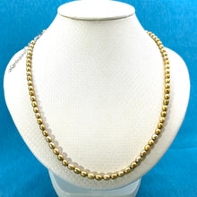 Load image into Gallery viewer, 620015S33-Champagne-Genuine-Freshwater-Pearls-Adjustable-Necklace-Silver-Clasp