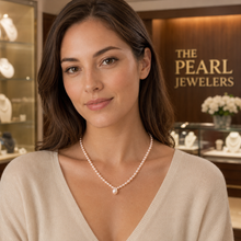 Load image into Gallery viewer, Natural Pink Rice Pearl Necklace with 14k Gold Clasp