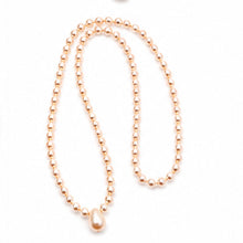 Load image into Gallery viewer, Natural Pink Rice Pearl Necklace with 14k Gold Clasp