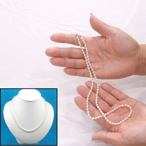620164S33-Genuine-White-Freshwater-Pearls-Adjustable-Necklace-.925-Silver-Clasp