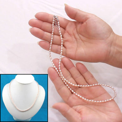 620165S33-Genuine-Pink-Freshwater-Pearls-Adjustable-Necklace-.925-Silver-Clasp