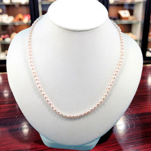 Load image into Gallery viewer, Natural Pink Freshwater Pearl Necklace with Silver Clasp