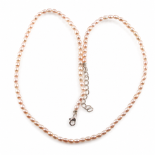 Load image into Gallery viewer, Natural Pink Freshwater Pearl Necklace with Silver Clasp