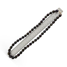 Load image into Gallery viewer, 14k Clasp Hand-knotted Oval Shaped Black Pearl Necklace
