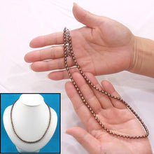 Load image into Gallery viewer, 620291S33-Chocolate-Freshwater-Pearls-Adjustable-Necklace-.925-Silver-Clasp