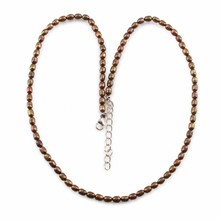 Load image into Gallery viewer, Chocolate Freshwater Pearl Necklace with Adjustable Silver Clasp