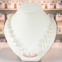Load image into Gallery viewer, White Baroque Pearl Necklace with 14k Solid Gold Clasp