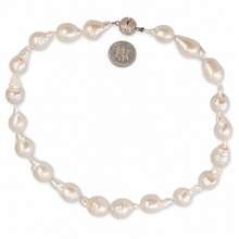 Load image into Gallery viewer, Large Baroque Pearl Necklace with CZ Magnet Clasp – 18" or 20"