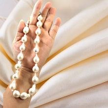 Load image into Gallery viewer, Large Baroque Pearl Necklace with CZ Magnet Clasp – 18" or 20"