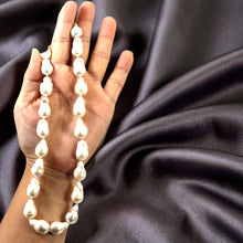 Load image into Gallery viewer, Baroque Pearl Necklace with CZ Magnet Clasp – 17" to 19" Options