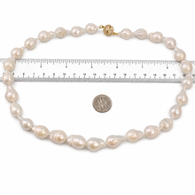 Load image into Gallery viewer, Baroque Pearl Necklace with CZ Magnet Clasp – 17" to 19" Options