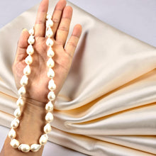 Load image into Gallery viewer, Baroque Pearl Necklace with CZ Magnet Clasp – 17" to 19" Options