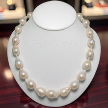 Load image into Gallery viewer, Large Baroque Pearl Necklace with 14k Yellow Gold Clasp – 18”