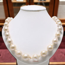 Load image into Gallery viewer, Nucleated Baroque Pearl Necklace with 14k Yellow Gold – 20