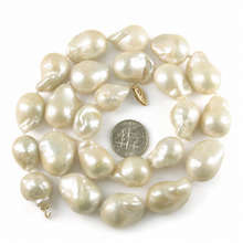 Load image into Gallery viewer, Romantic Baroque Pearl Necklace with 14k Yellow Gold – 20”