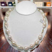 Load image into Gallery viewer, Romantic Baroque Pearl Necklace with 14k Yellow Gold – 20”